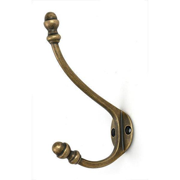 Burnished Brass Hat & Coat Hook - Coat Hooks - From The Anvil - Yester Home