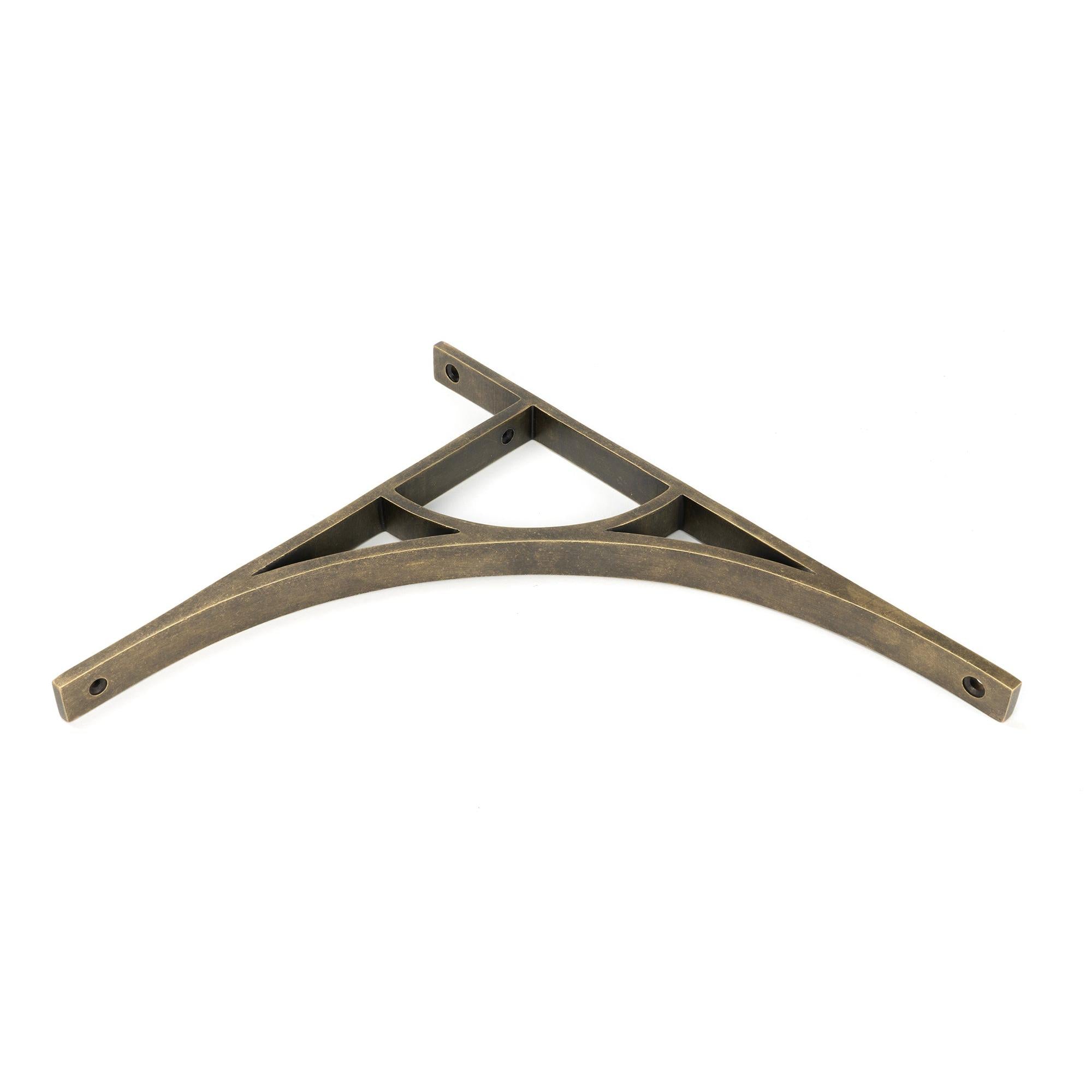 Burnished Brass Tyne Shelf Bracket (314mm x 250mm) - Shelf Brackets - From The Anvil - Yester Home