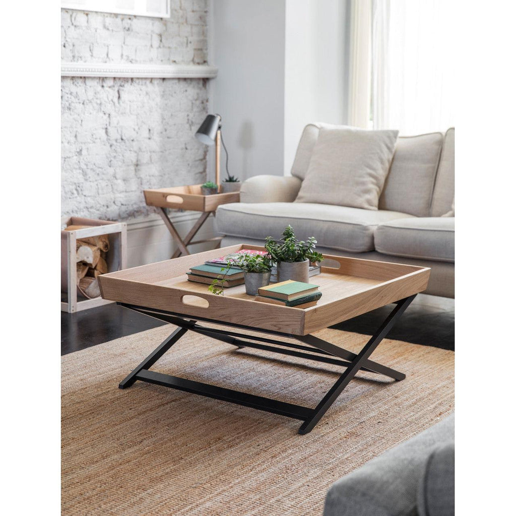 Butlers Coffee Table Square in Carbon - Oak-Coffee & Side Tables-Yester Home