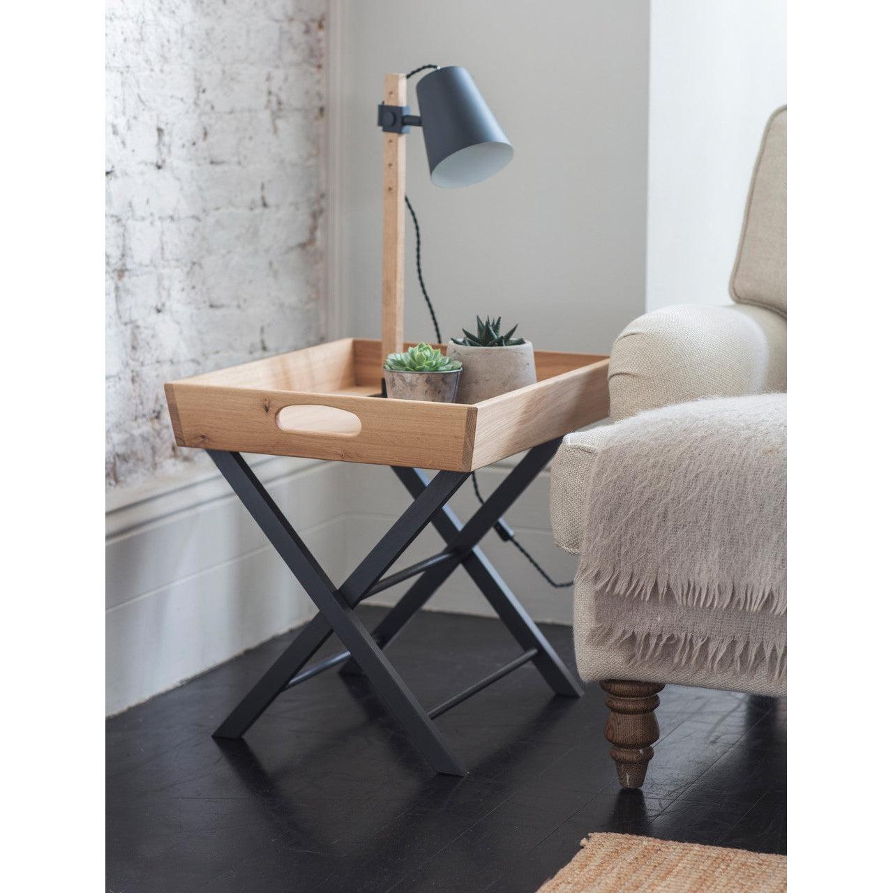 Butlers Side Table in Carbon - Oak-Coffee & Side Tables-Yester Home