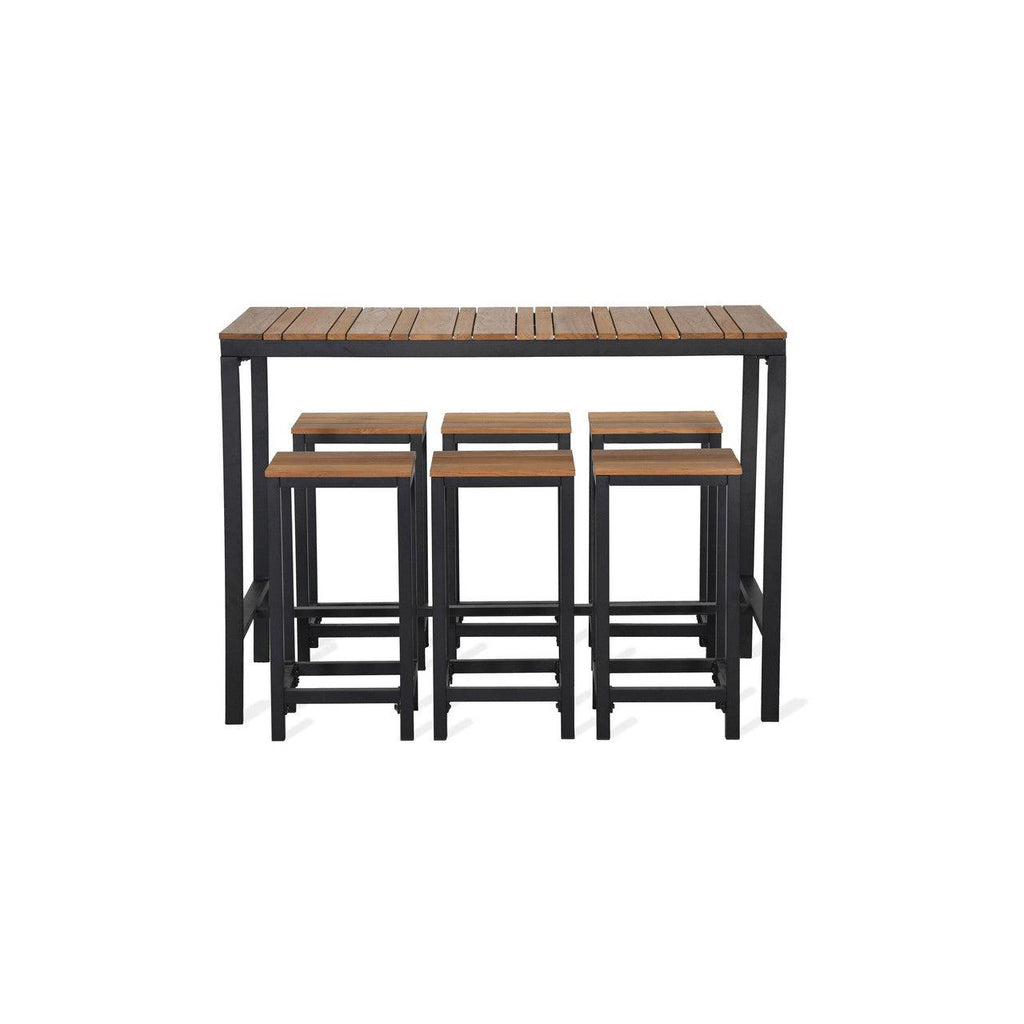 Camley Bar Table Set - Teak-Outdoor Bar Tables & Sets-Yester Home