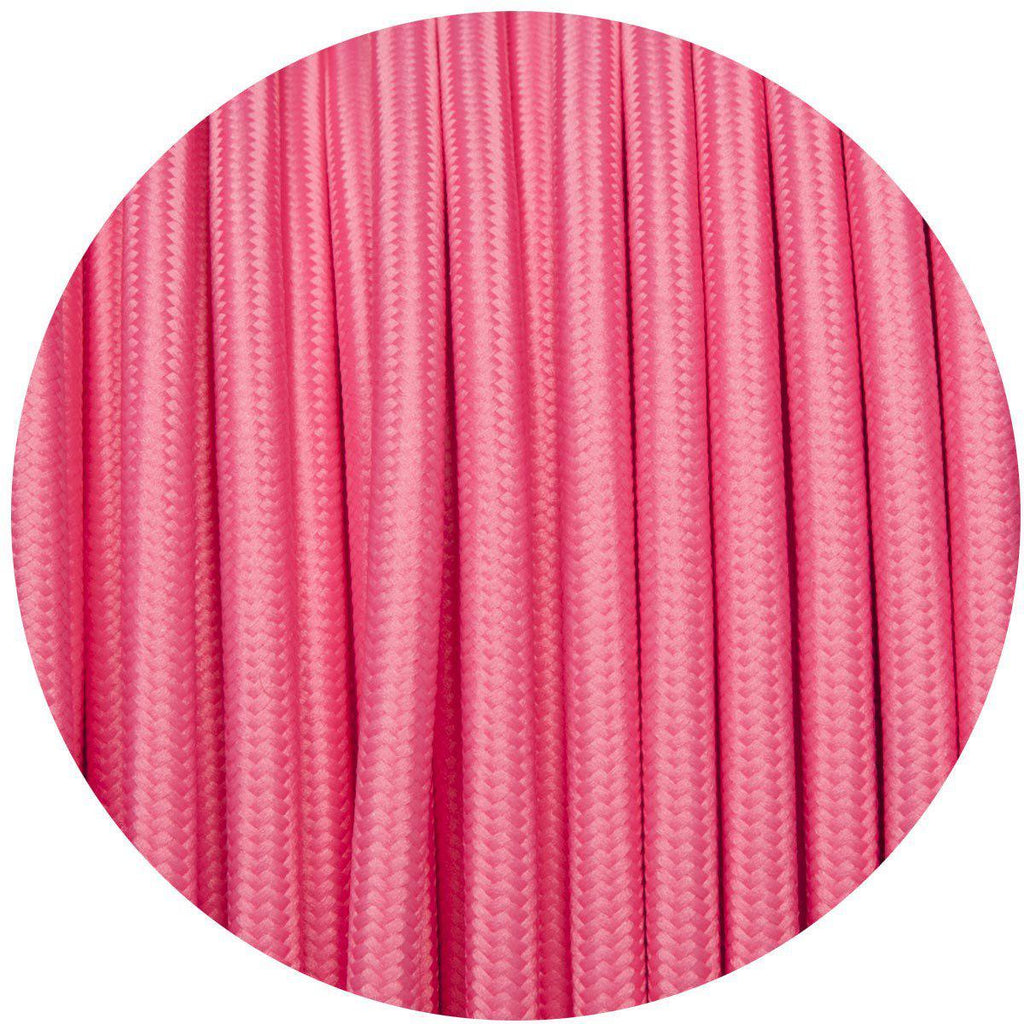 Candy Pink Round Fabric Cable-Fabric Cable-Yester Home