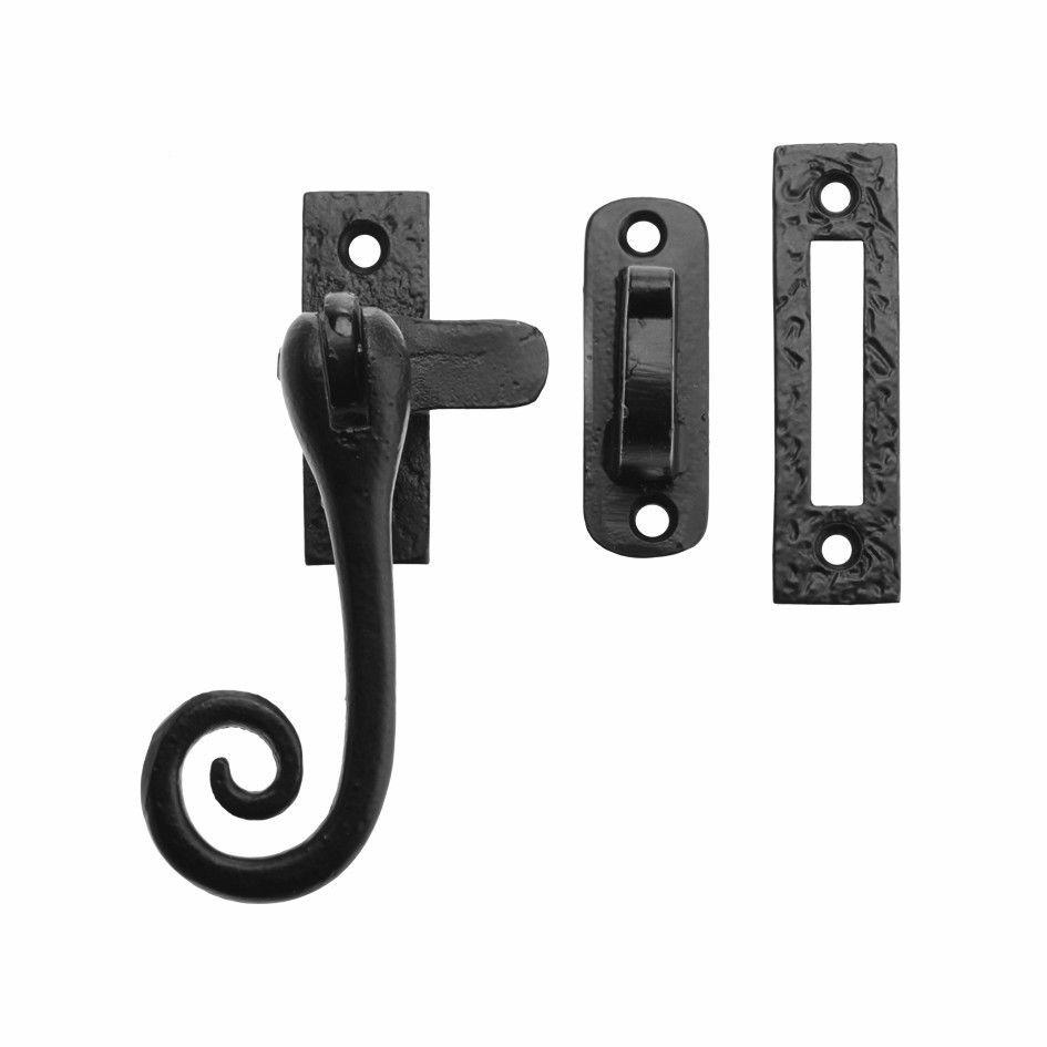 Cast Iron Curly Tail Window Casement Fastener Latch · 7149 ·-Casement Fasteners-Yester Home