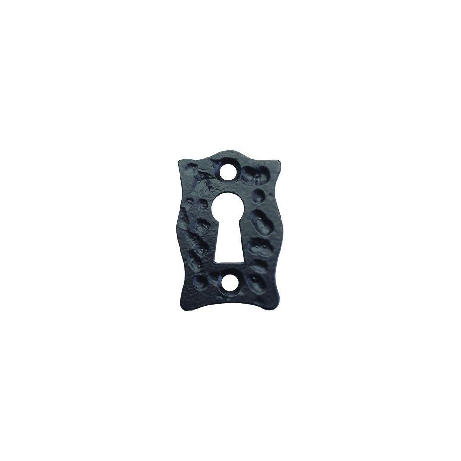 Cast Iron Escutcheon Keyhole Antique Black Scroll · 7101 ·-Escutcheons-Yester Home