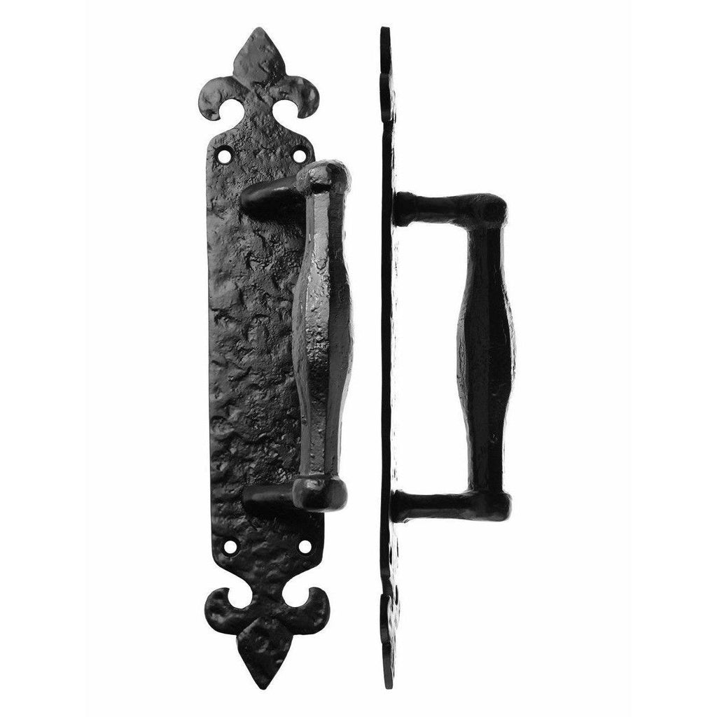 Cast Iron Heavy Door Pull Handle Antique Black · 7146 ·-Door Pull Handles-Yester Home