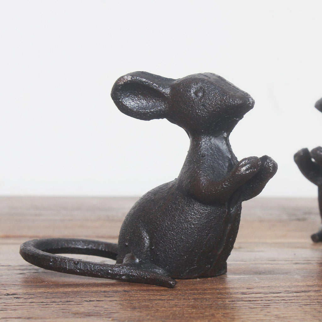 Cast Iron Mouse Ornament-Ornaments-Yester Home