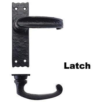 Cast Iron Slim Lever Door Handle On Backplate · 7141 ·-Lever Door Handles-Yester Home
