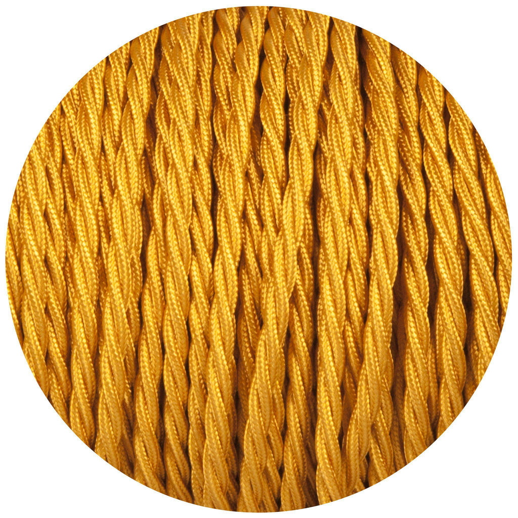 Celtic Gold Twisted Fabric Braided Cable-Fabric Cable-Yester Home