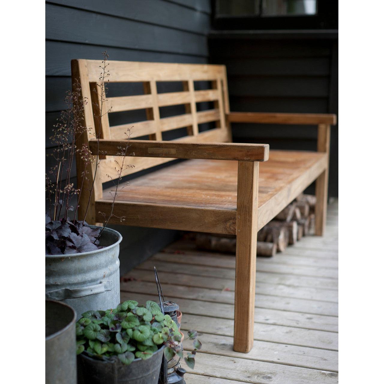 Chastleton Bench - Teak-Outdoor Benches-Yester Home
