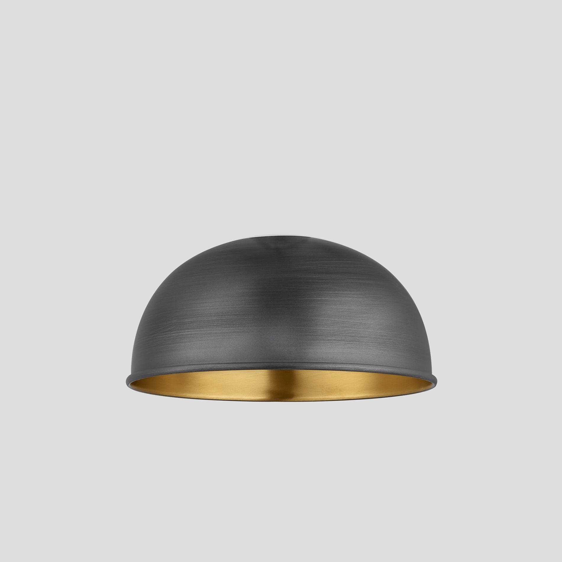 Chelsea Dome Pendant - 8 Inch - Pewter & Brass-Ceiling Lights-Yester Home