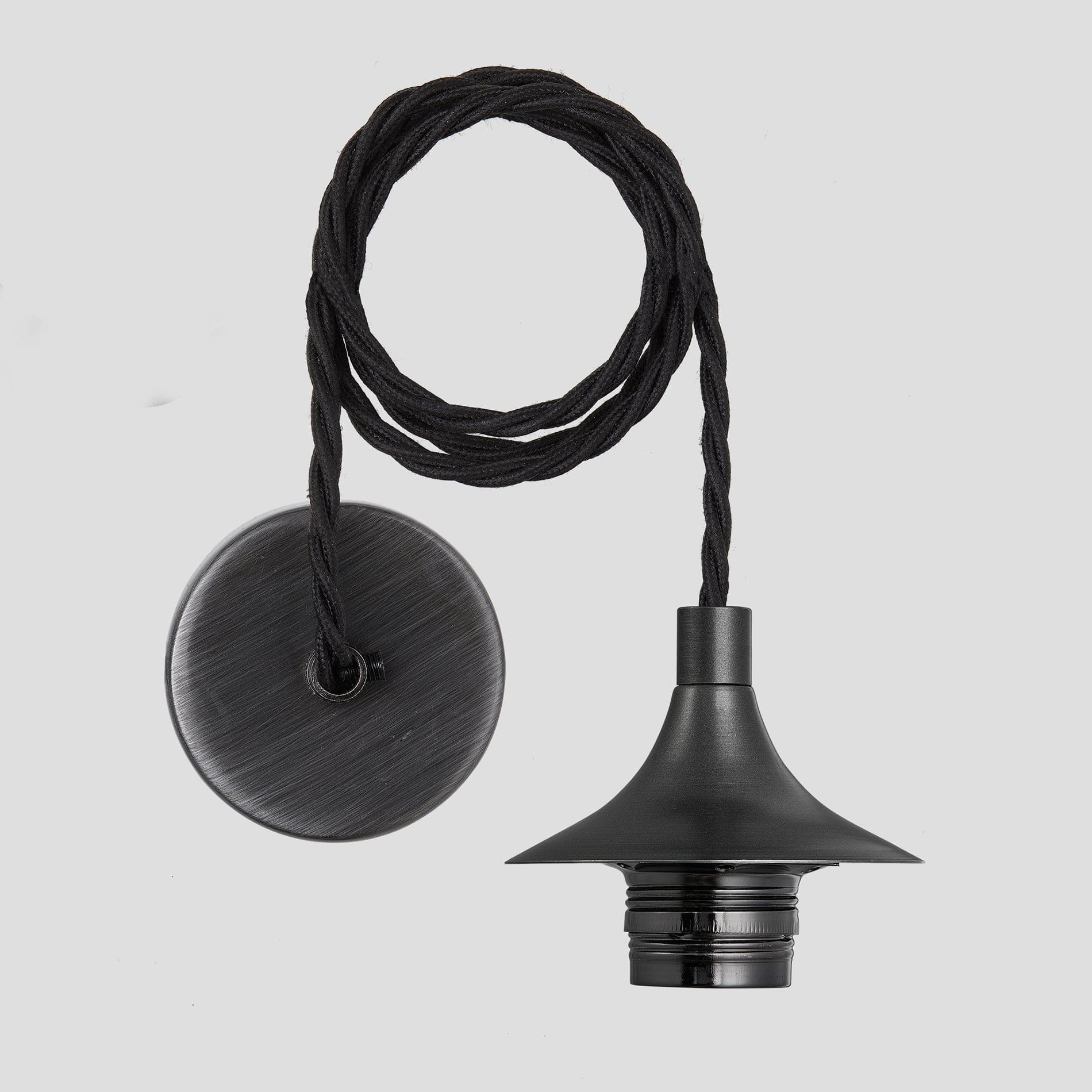 Chelsea Dome Pendant - 8 Inch - Pewter & Brass-Ceiling Lights-Yester Home