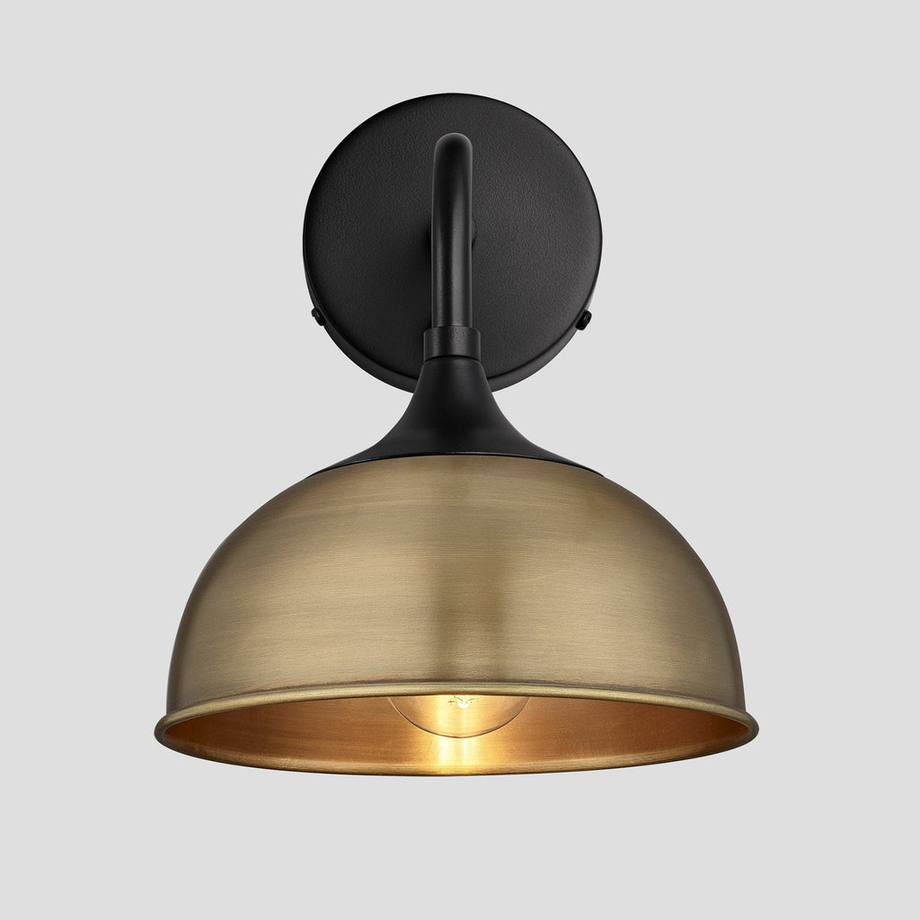 Chelsea Dome Wall Light - 8 Inch - Brass-Ceiling Lights-Yester Home
