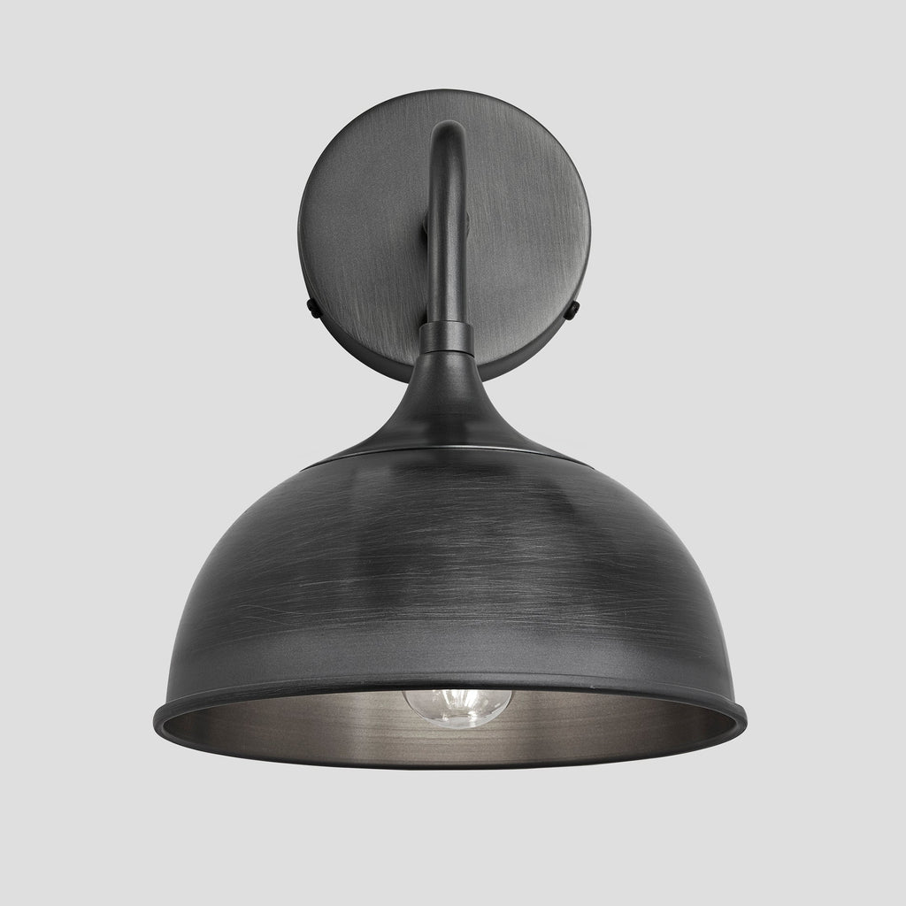 Chelsea Dome Wall Light - 8 Inch - Pewter-Ceiling Lights-Yester Home