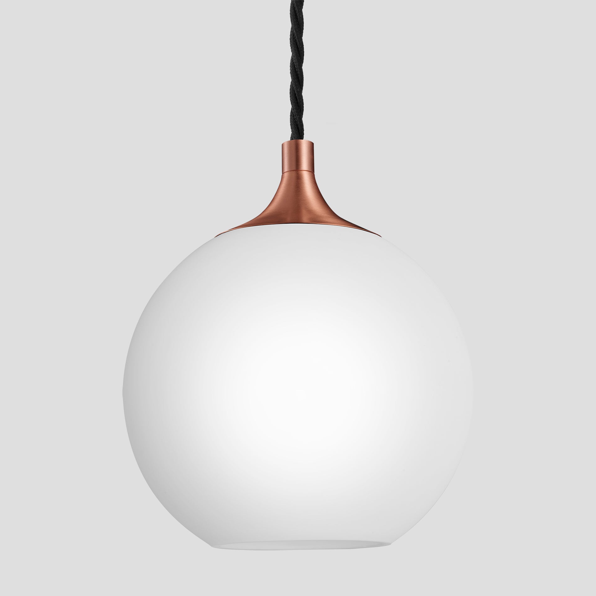 Chelsea Opal Glass Globe Pendant Light - 9 Inch - White-Ceiling Lights-Yester Home