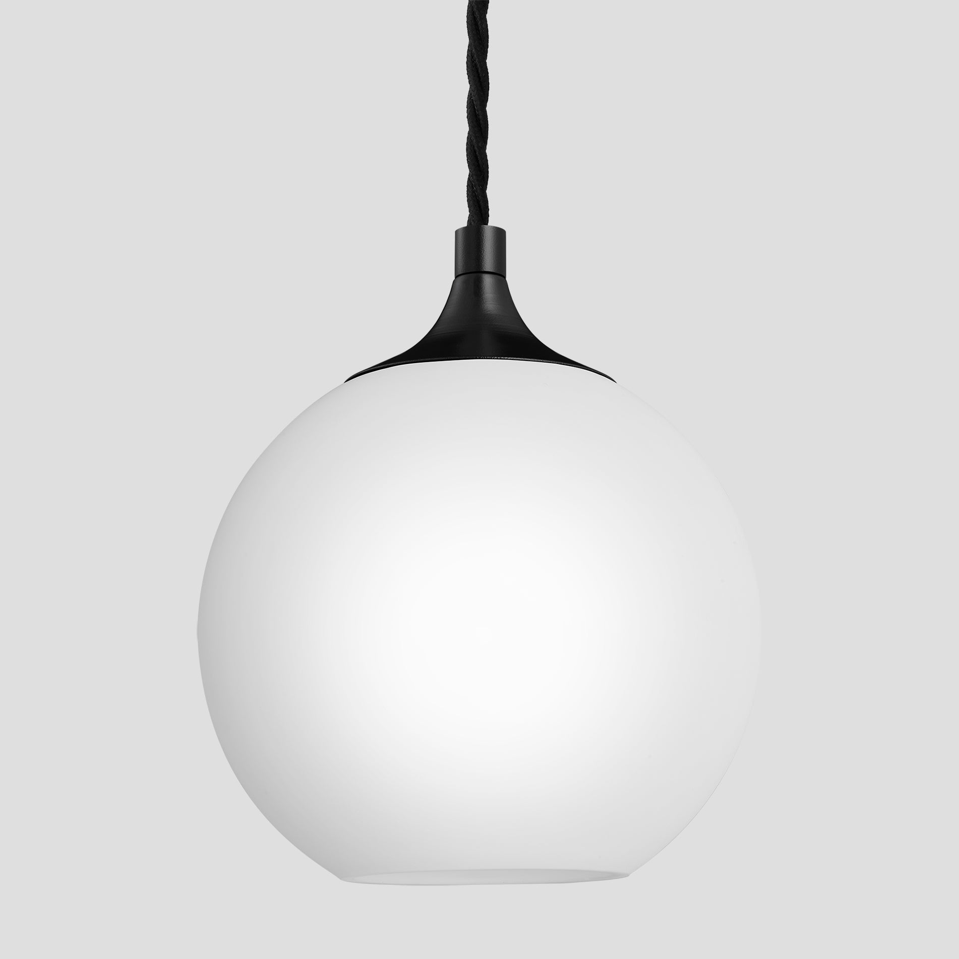 Chelsea Opal Glass Globe Pendant Light - 9 Inch - White-Ceiling Lights-Yester Home