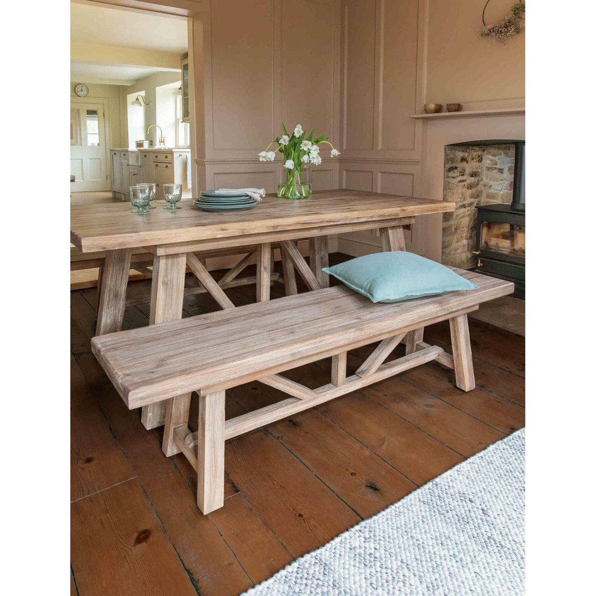 Chilford Solid Wood Bench | Small | Yester Home