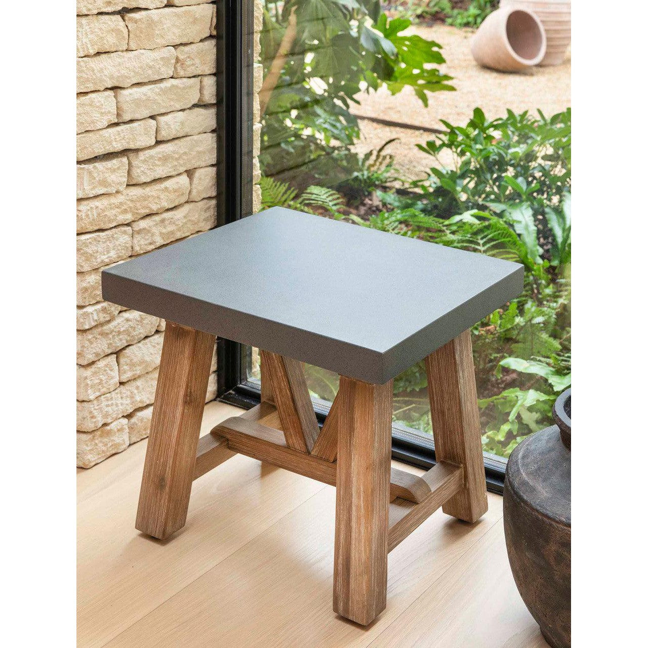 Chilford Stool | Grey - Outdoor Dining Tables & Sets - Garden Trading - Yester Home
