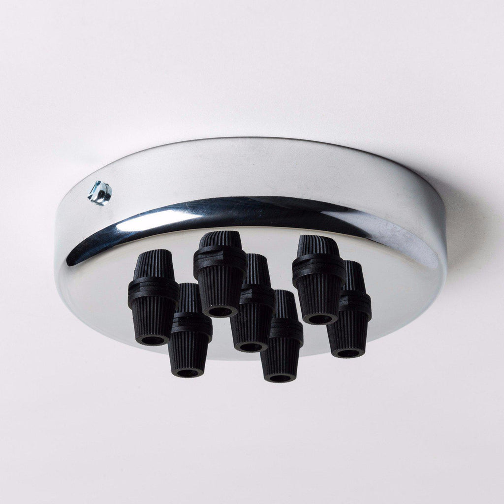 Chrome 100mm Ceiling Rose - All Outlet Options-Ceiling Rose-Yester Home