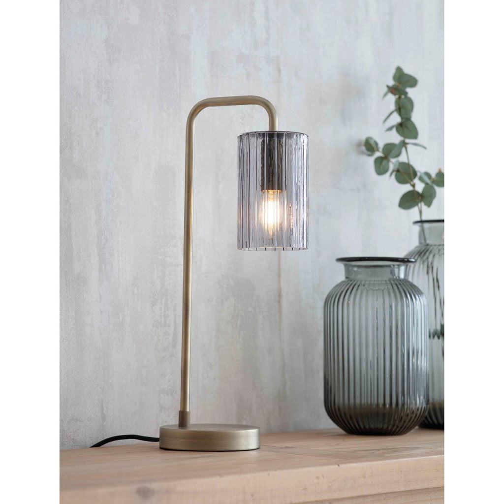 Clarendon Table Lamp, Clear - Glass-Table & Desk Lamps-Yester Home