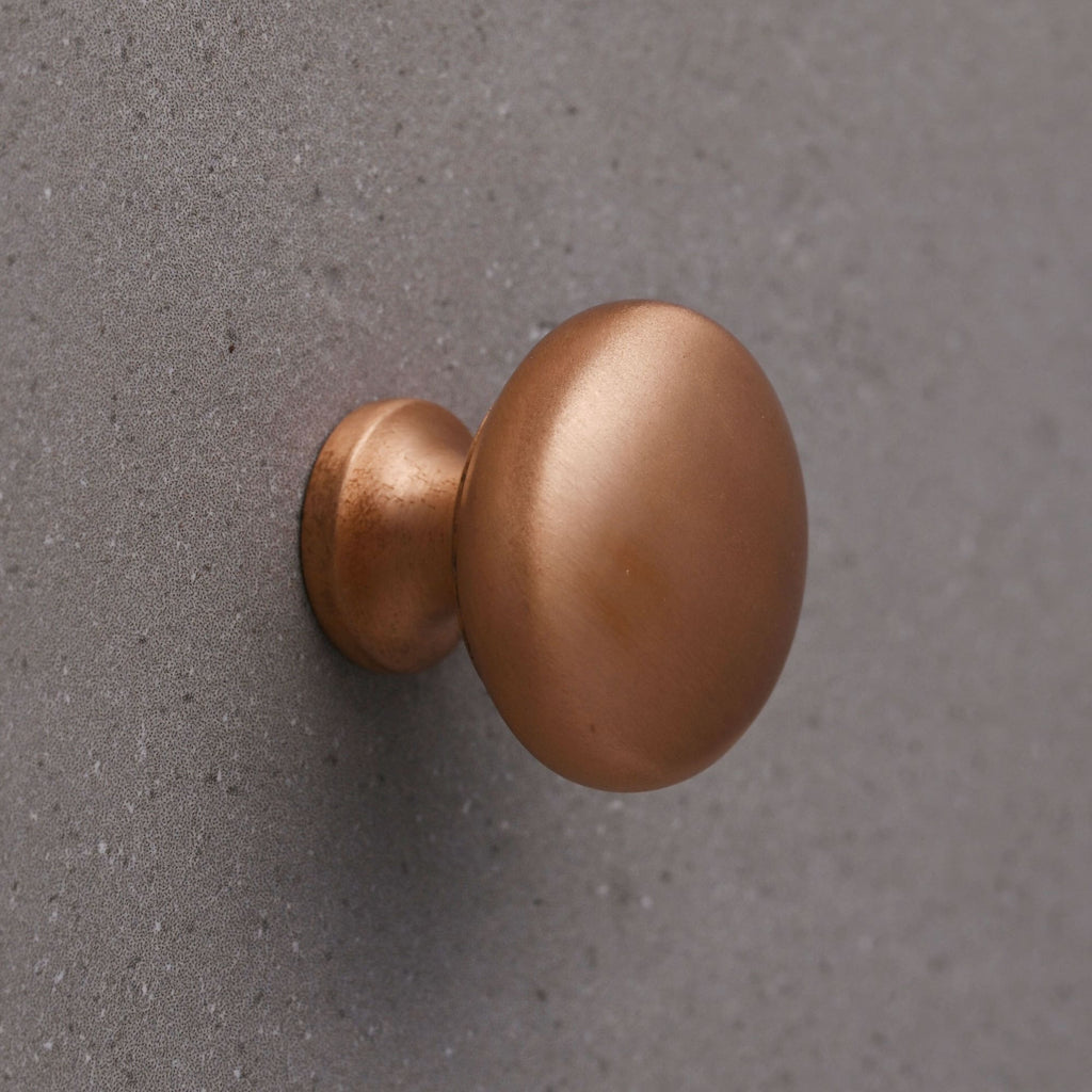 Classic Brushed Satin Copper Cupboard Handles-Cabinet Knobs-Yester Home