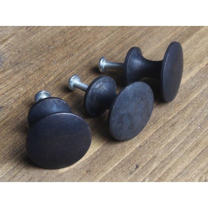 Classic Cast Iron Cupboard Handles | Oxidised-Cabinet Knobs-Yester Home