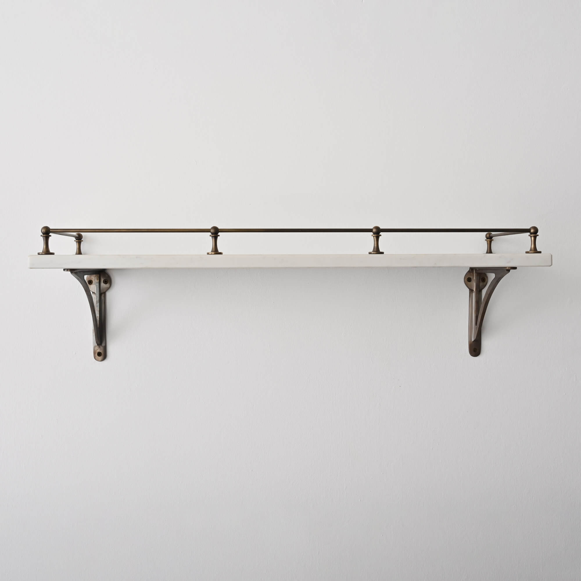 Classic Aged Brass Gallery Shelf Rail-Gallery Rails-Yester Home