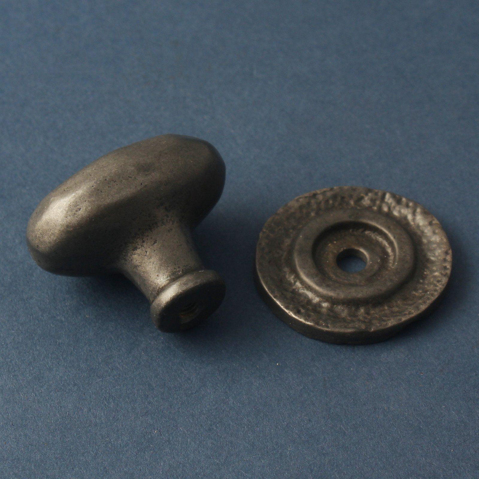 Classic Oval Cast Iron Cupboard Knob-Cabinet Knobs-Yester Home