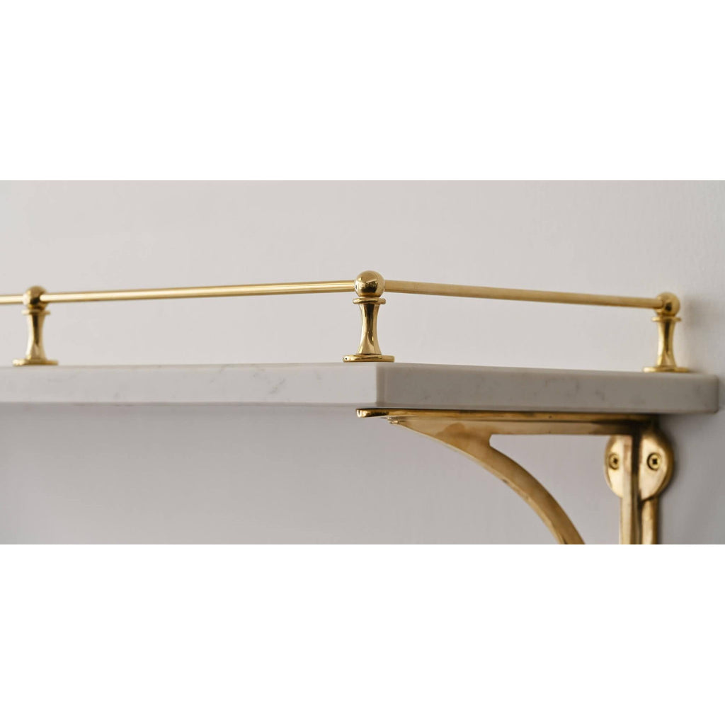 Classic Polished Brass Gallery Shelf Rail-Gallery Rails-Yester Home