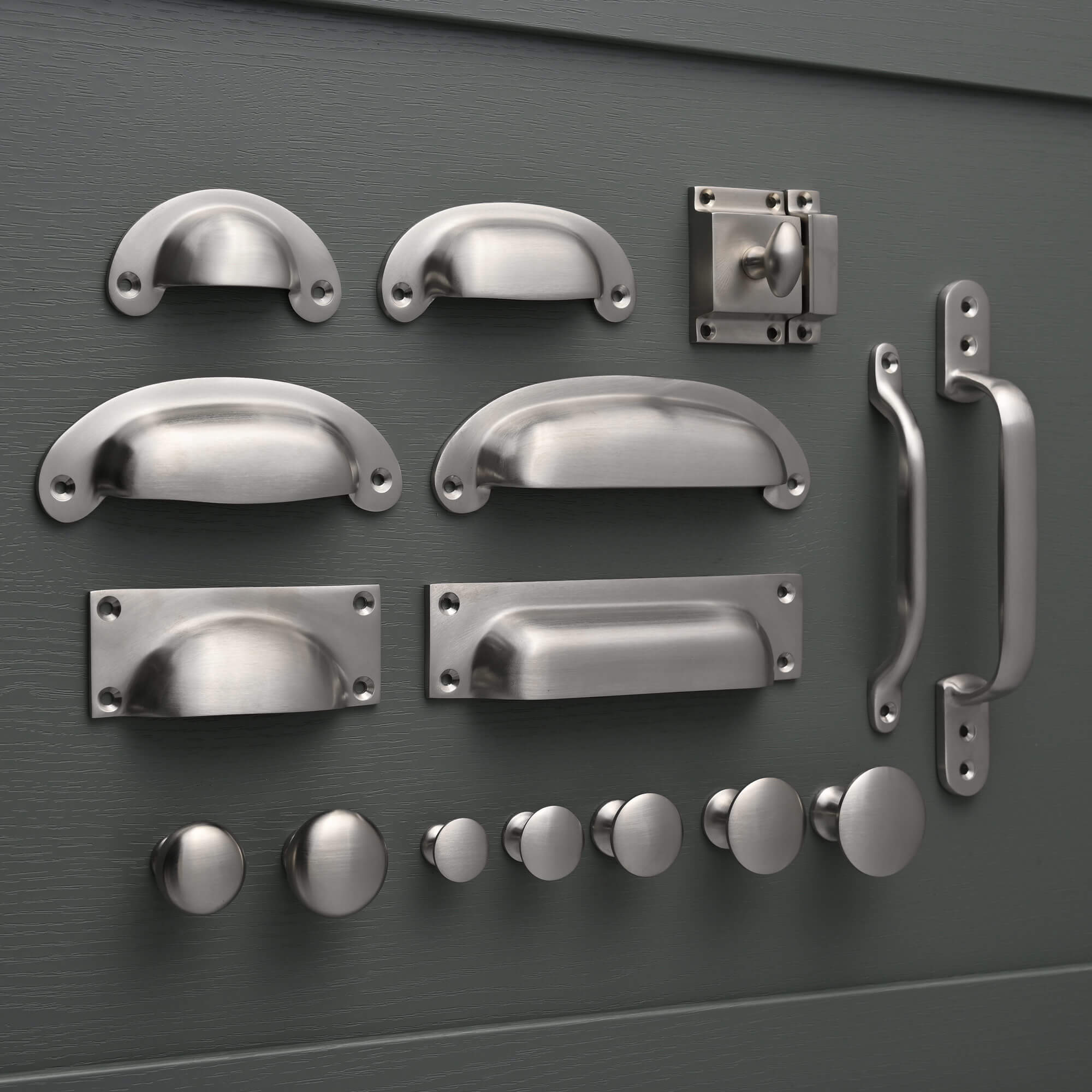 Classic Brushed Satin Nickel Cupboard Handles-Cabinet Knobs-Yester Home