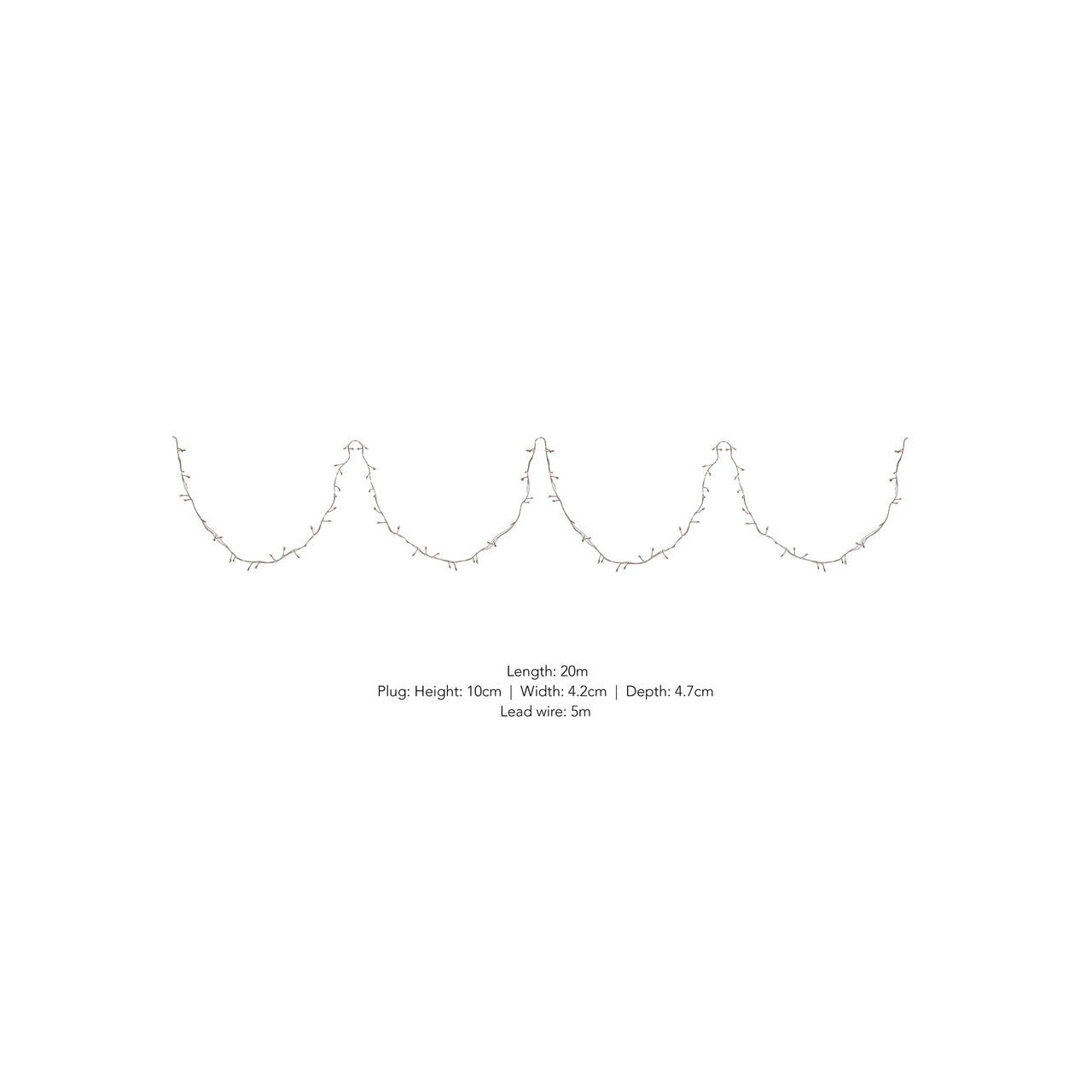 Classic Wire Cluster Lights | 20m | 800L | Silver - String Lights - Garden Trading - Yester Home