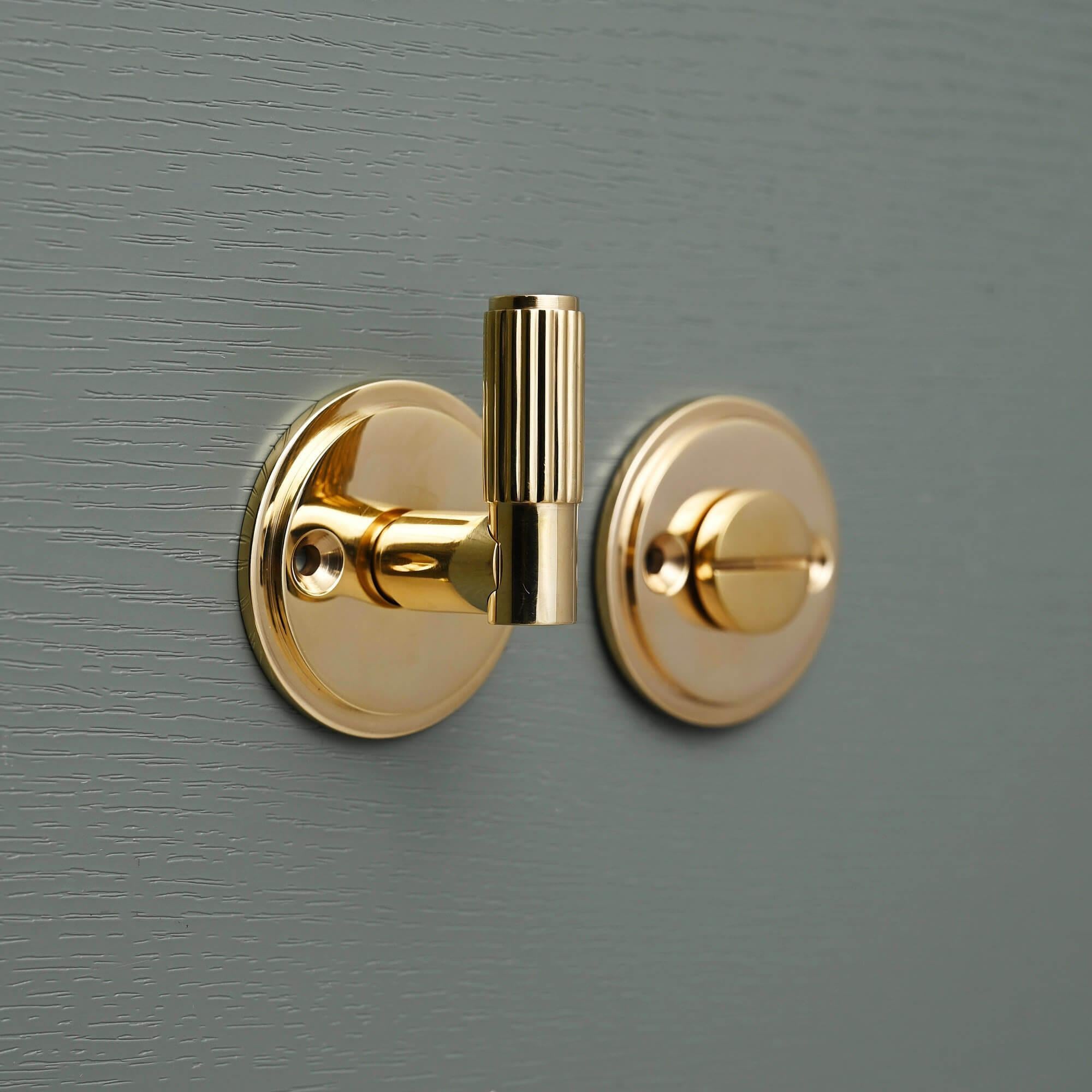 Claverley Brass Bathroom Thumbturn Lock - Thumbturns - Yester Home - Yester Home