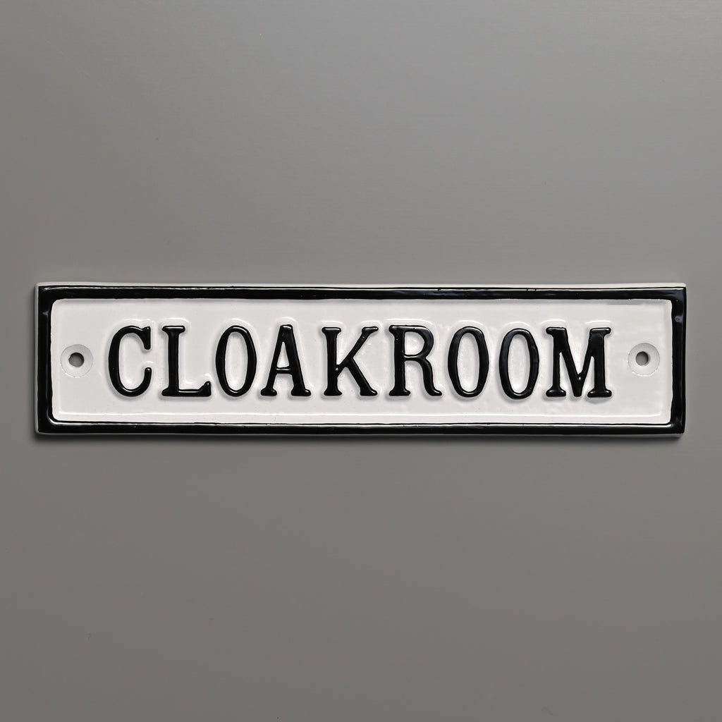 Cloakroom Door Sign-Room Signs-Yester Home