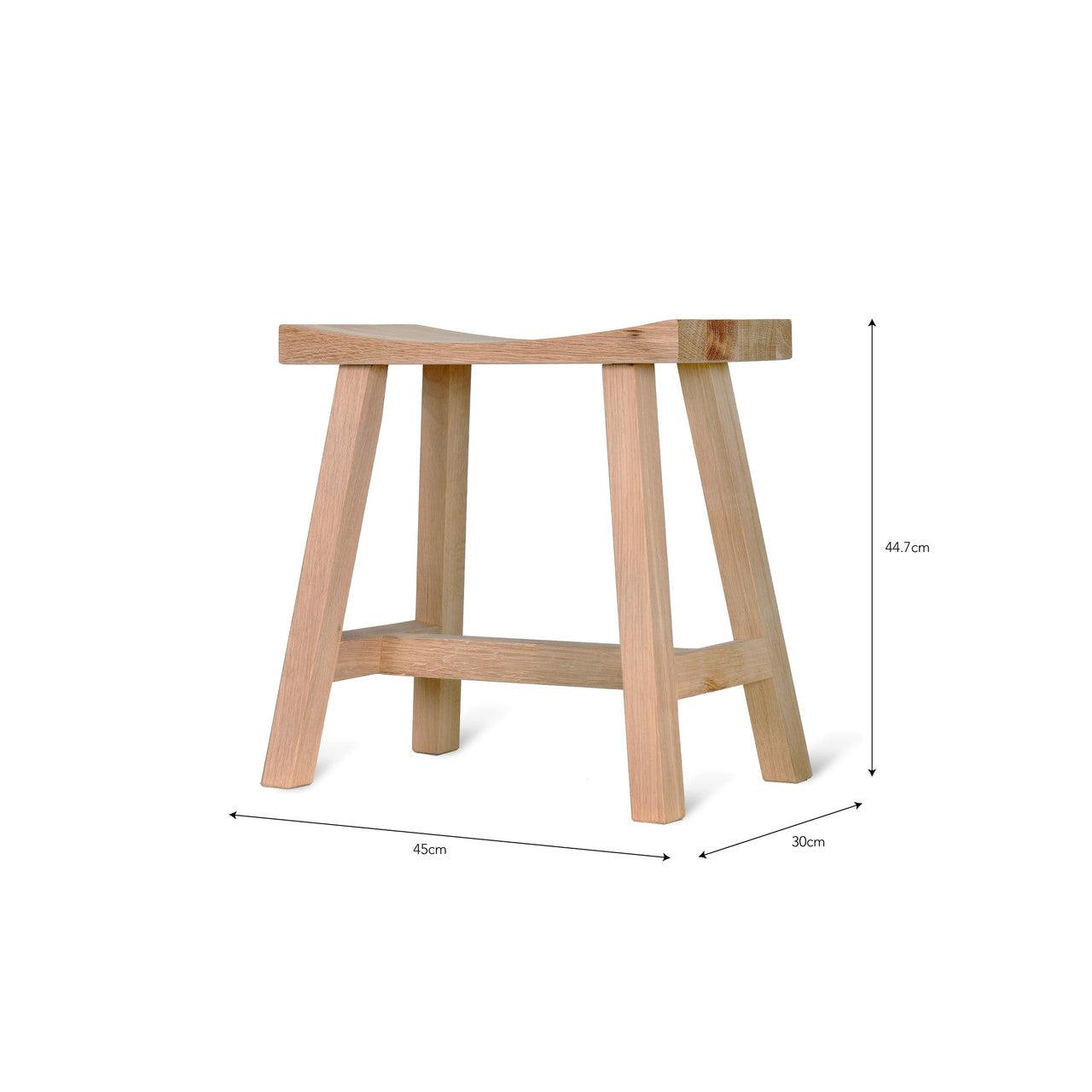 Clockhouse Stool - Raw Oak-Indoor Furniture-Yester Home