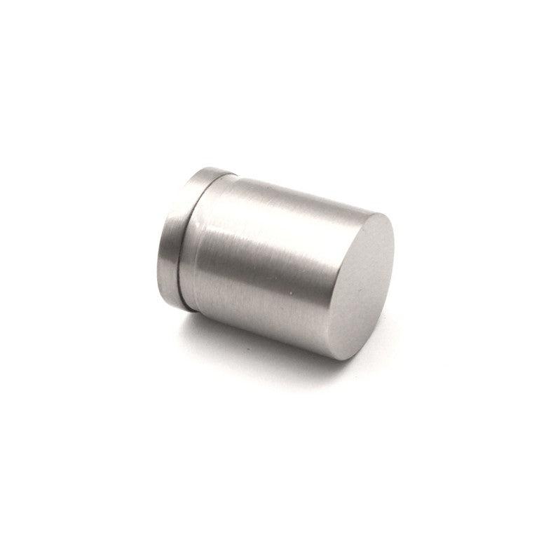 Cylinder Cupboard Pull Satin Silver-Cupboard Pulls-Yester Home
