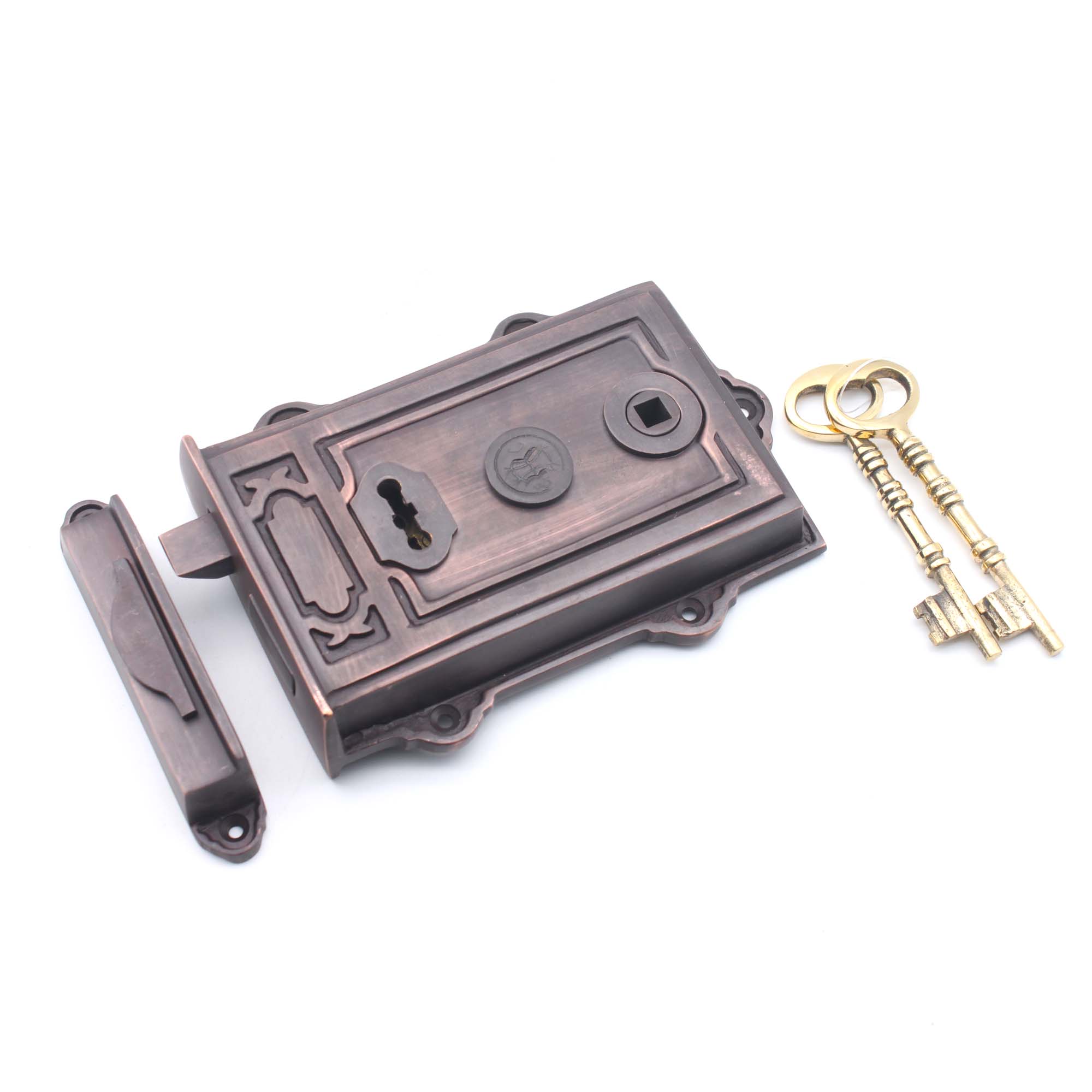 Davenport Rim Lock Aged Bronze-Rim Locks-Yester Home