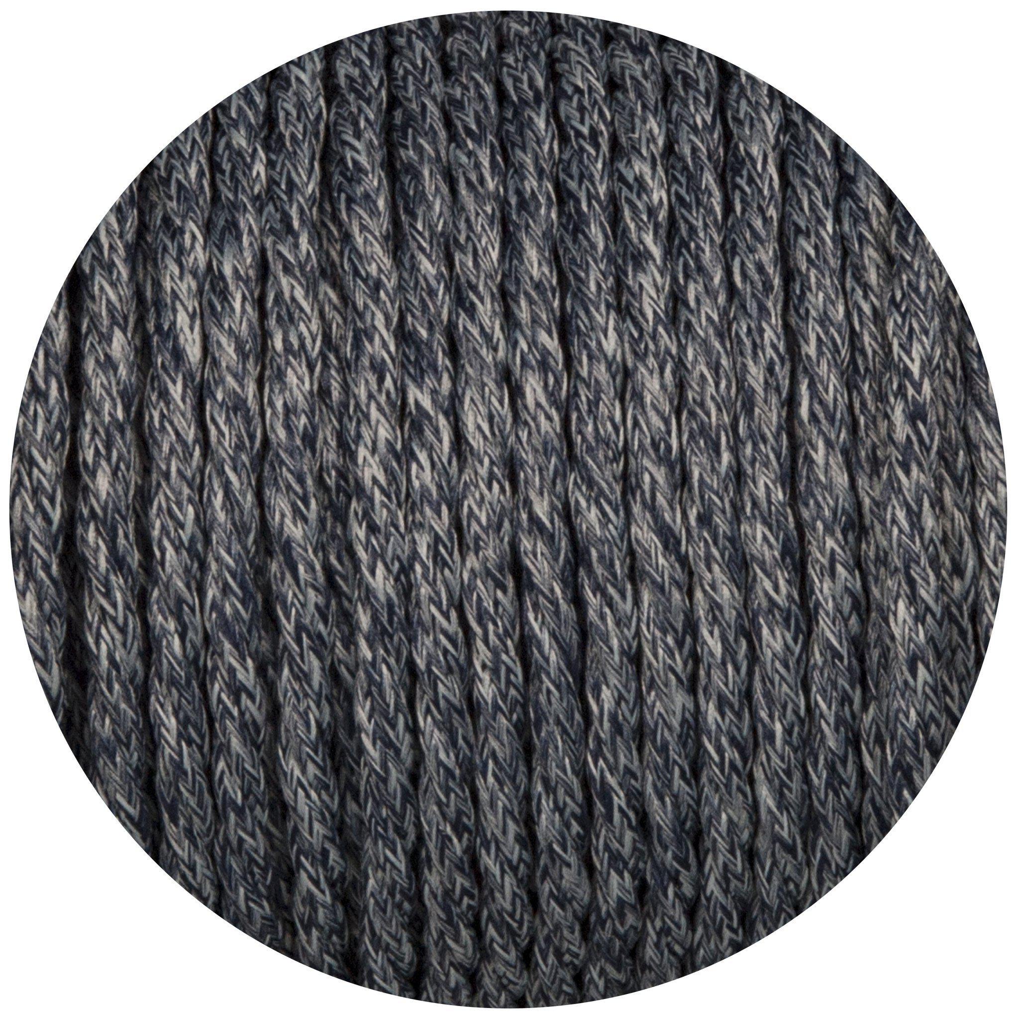 Denim Canvas Twisted Fabric Braided Cable-Fabric Cable-Yester Home