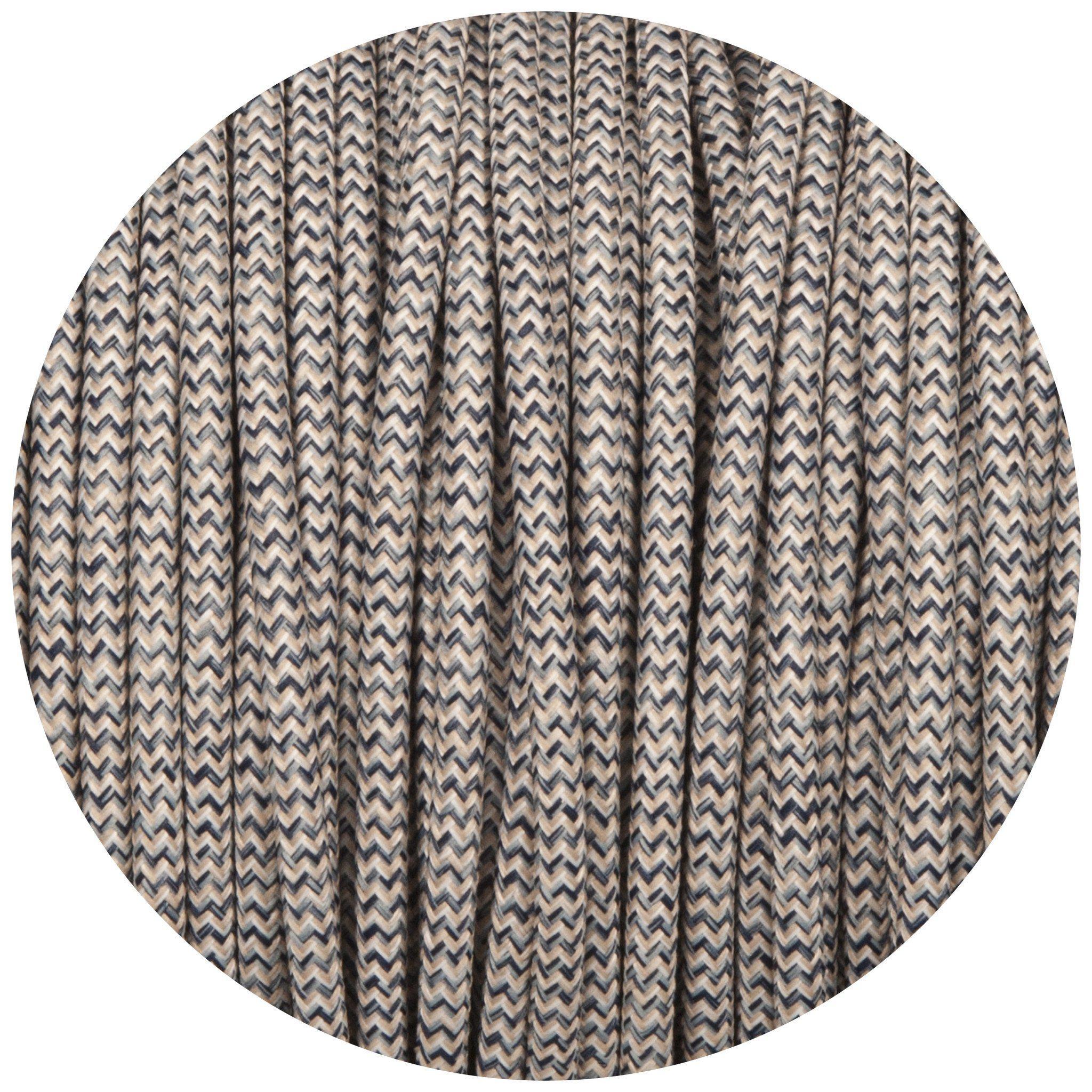 Denim & Linen Canvas Round Fabric Braided Cable-Fabric Cable-Yester Home