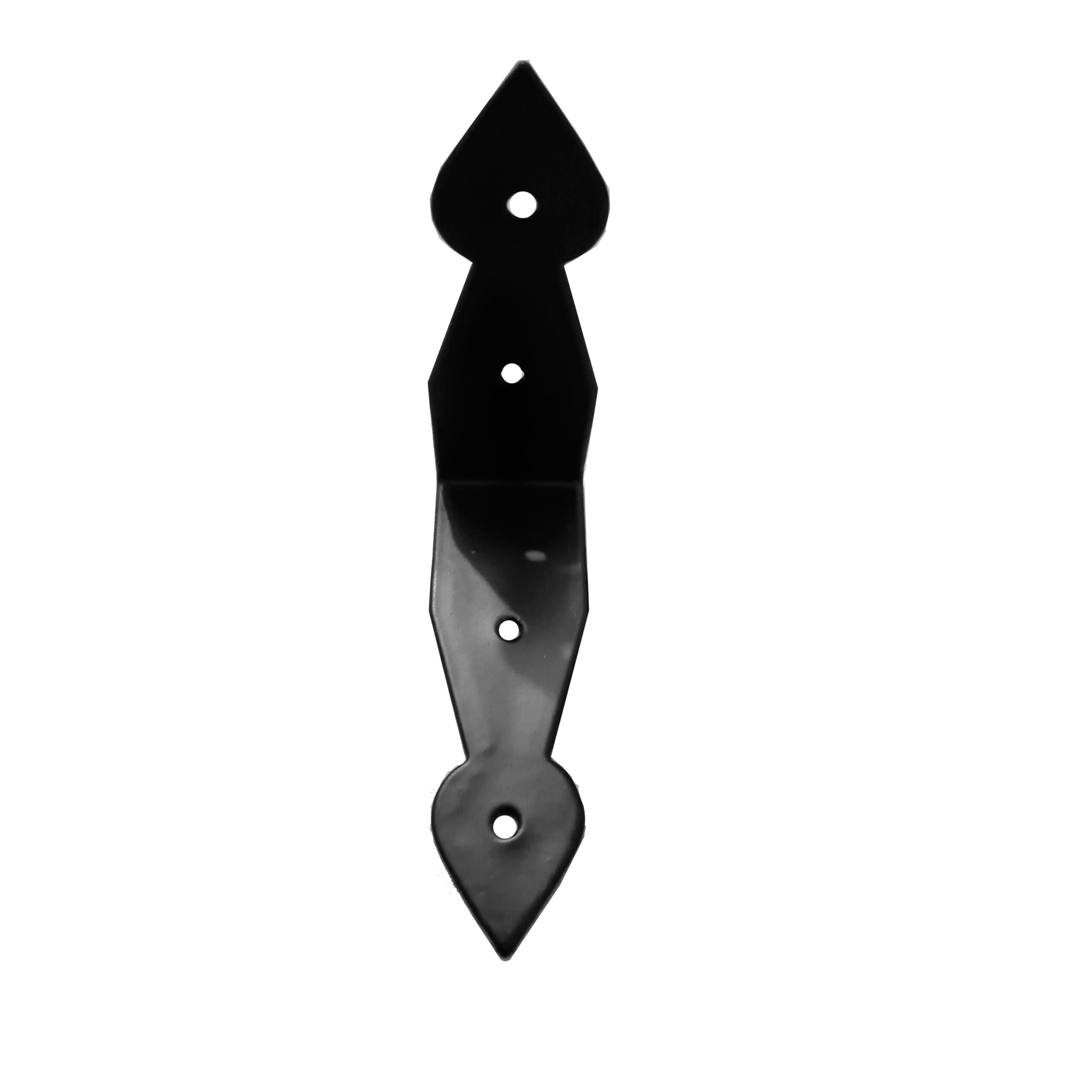 Design 100mm Iron Corner Black-Decorative Hinges & Corners-Yester Home