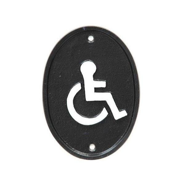 Disabled Toilet Door Sign Oval-Toilet Sign-Yester Home