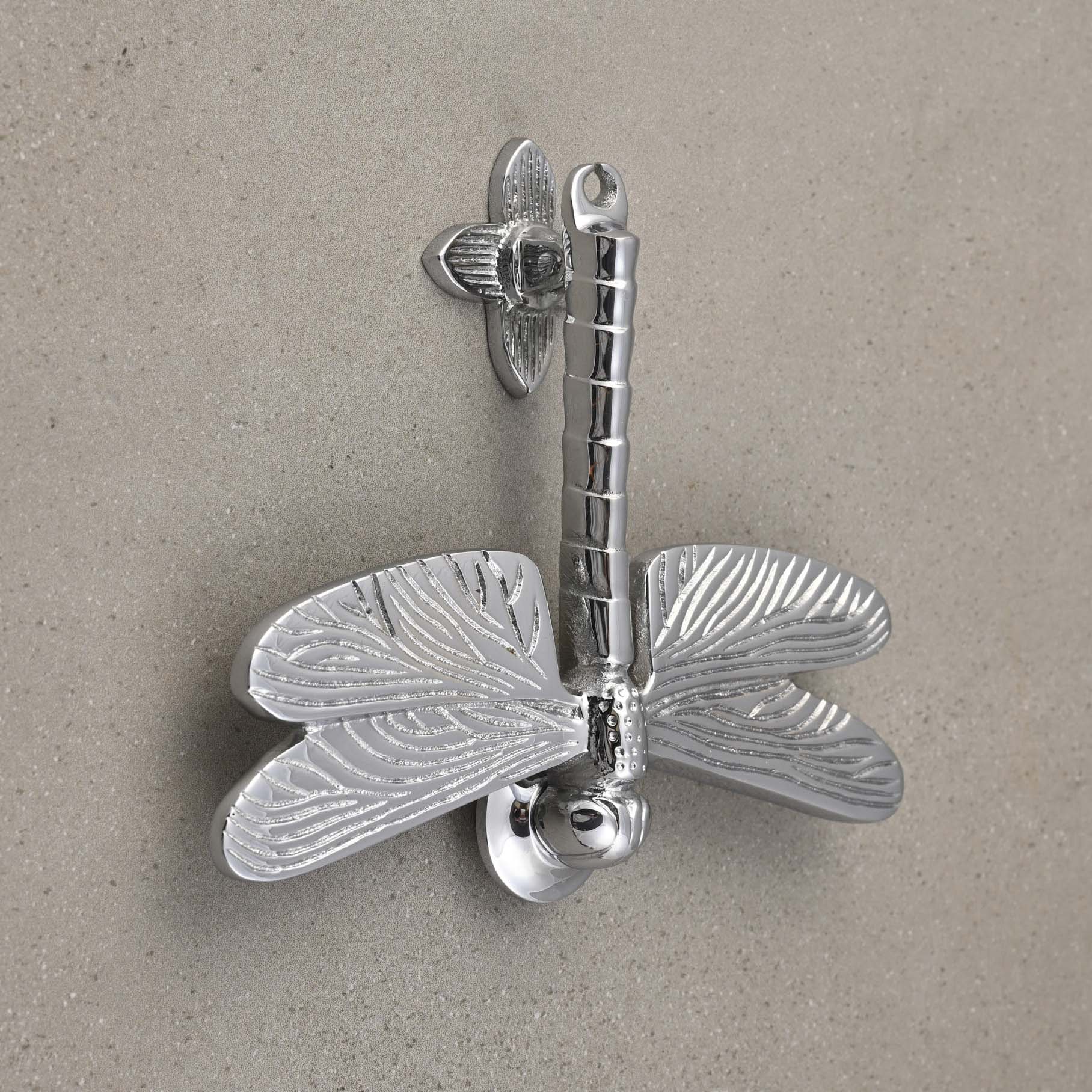 Dragonfly Door Knocker | Solid Brass-Door Knocker-Yester Home