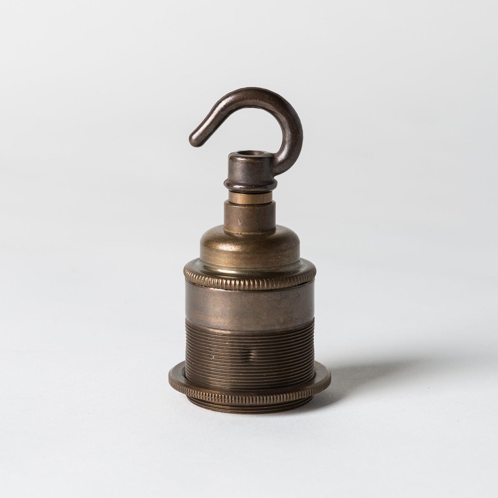 E27 Period Lampholder with hook - All Colours-Lampholders-Yester Home