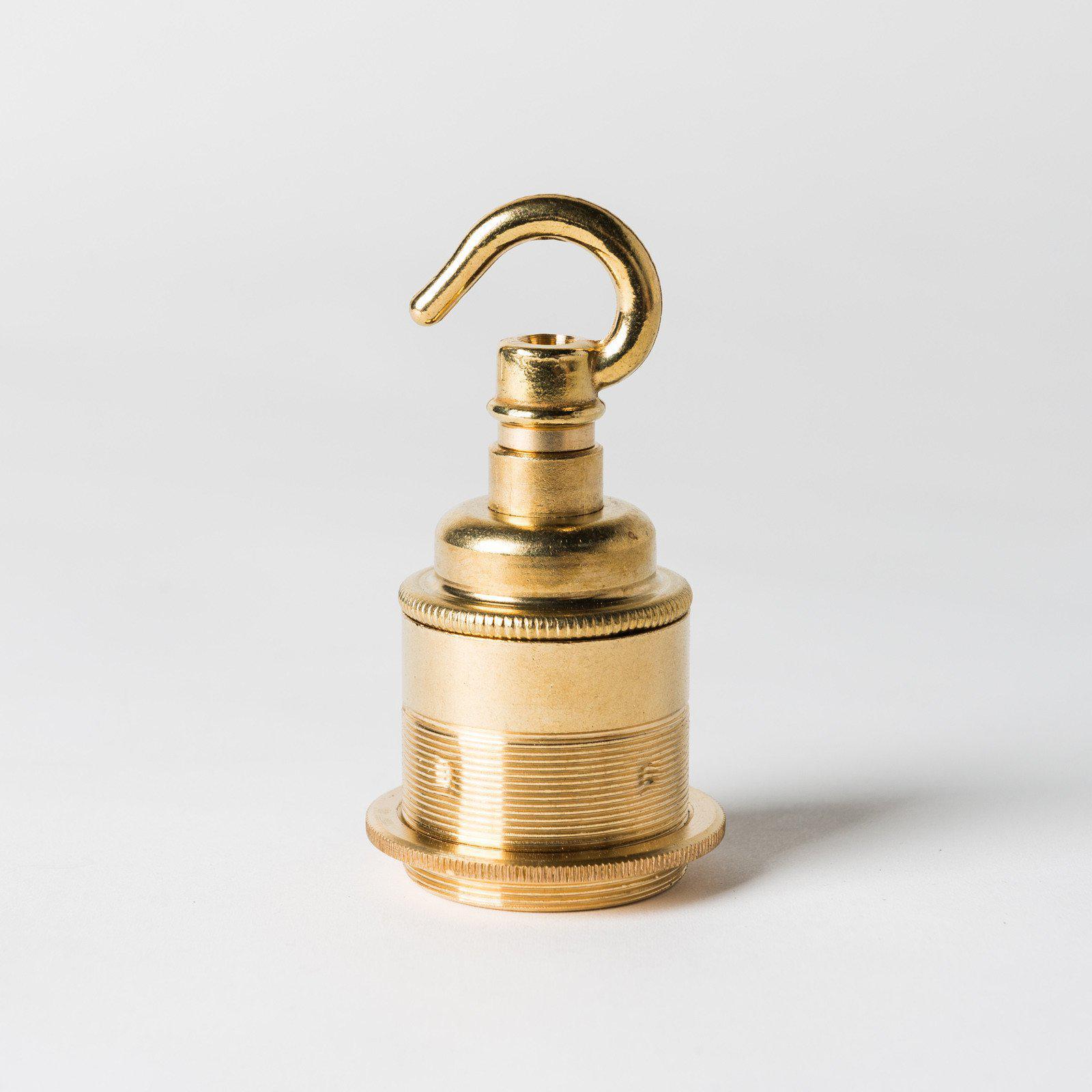 E27 Period Lampholder with hook - All Colours-Lampholders-Yester Home