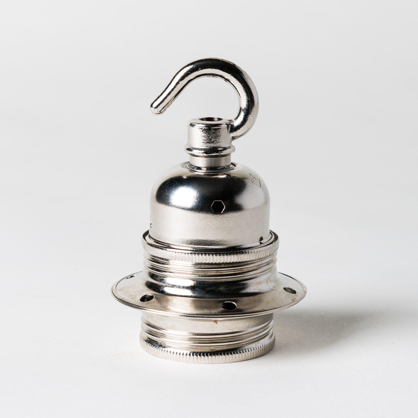 E27 Wide Ring Lampholder with hook - All Colours-Lampholders-Yester Home