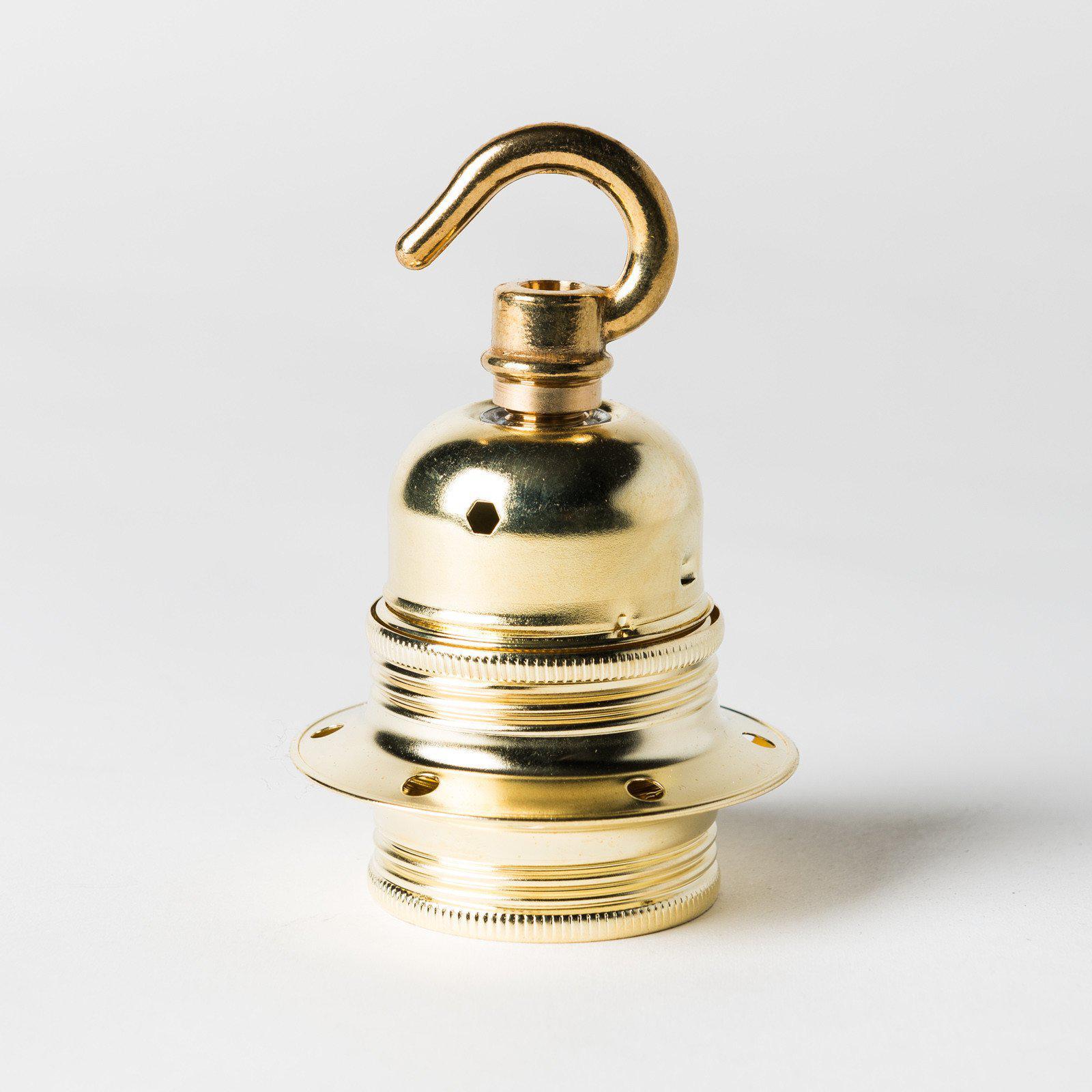 E27 Wide Ring Lampholder with hook - All Colours-Lampholders-Yester Home