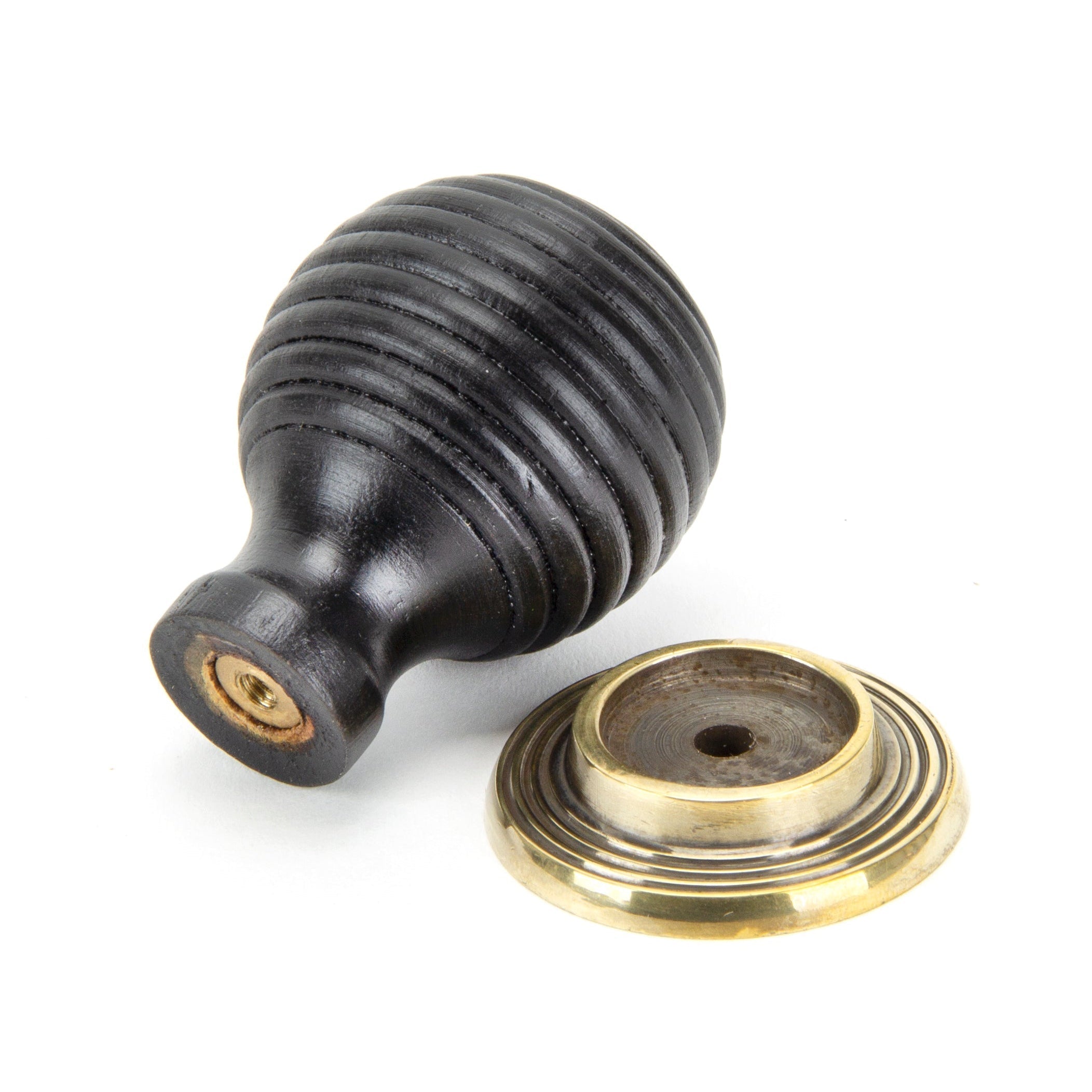 Ebony and AB Beehive Cabinet Knob 38mm | From The Anvil-Cabinet Knobs-Yester Home