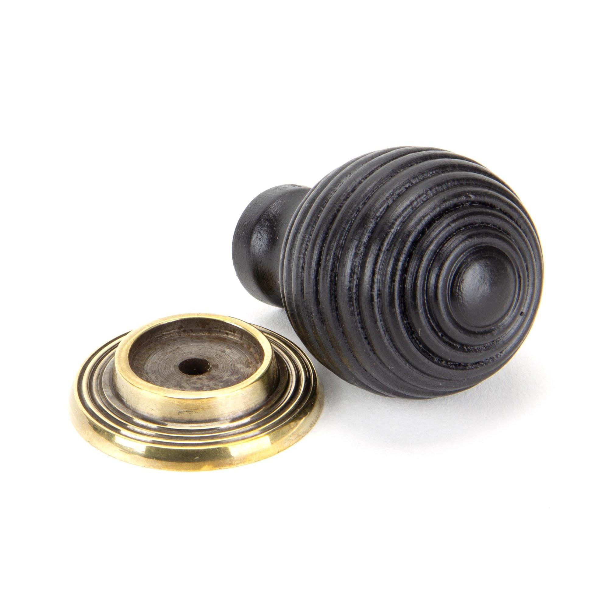 Ebony and AB Beehive Cabinet Knob 38mm | From The Anvil - Cabinet Knobs - From The Anvil - Yester Home