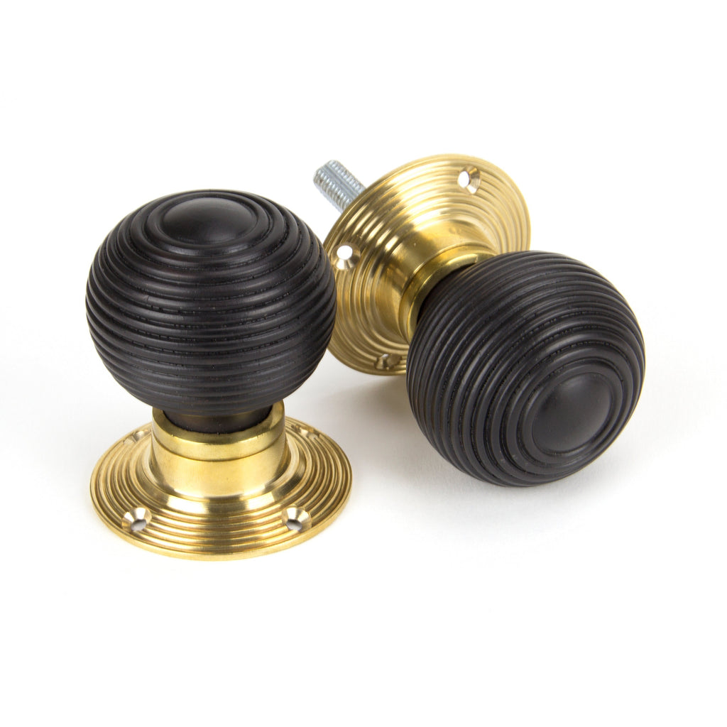 Ebony and PB Cottage Mortice/Rim Knob Set - Small | From The Anvil-Mortice Knobs-Yester Home