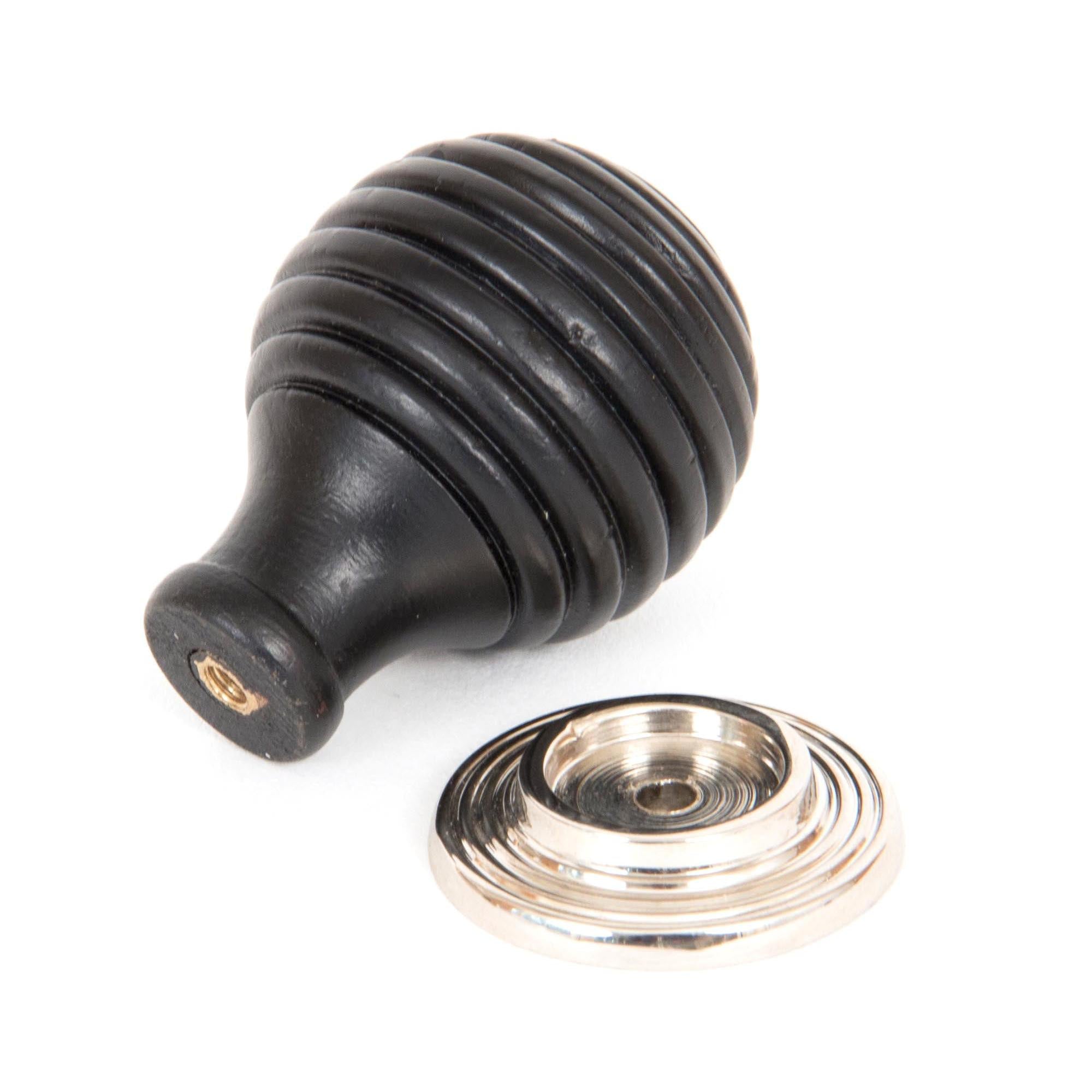 Ebony and PN Beehive Cabinet Knob 35mm | From The Anvil - Cabinet Knobs - From The Anvil - Yester Home