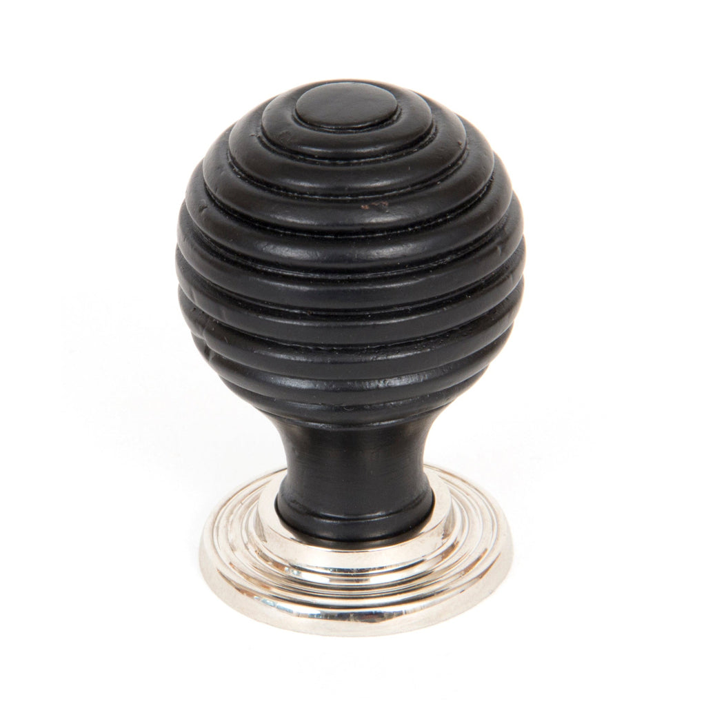 Ebony and PN Beehive Cabinet Knob 35mm | From The Anvil-Cabinet Knobs-Yester Home
