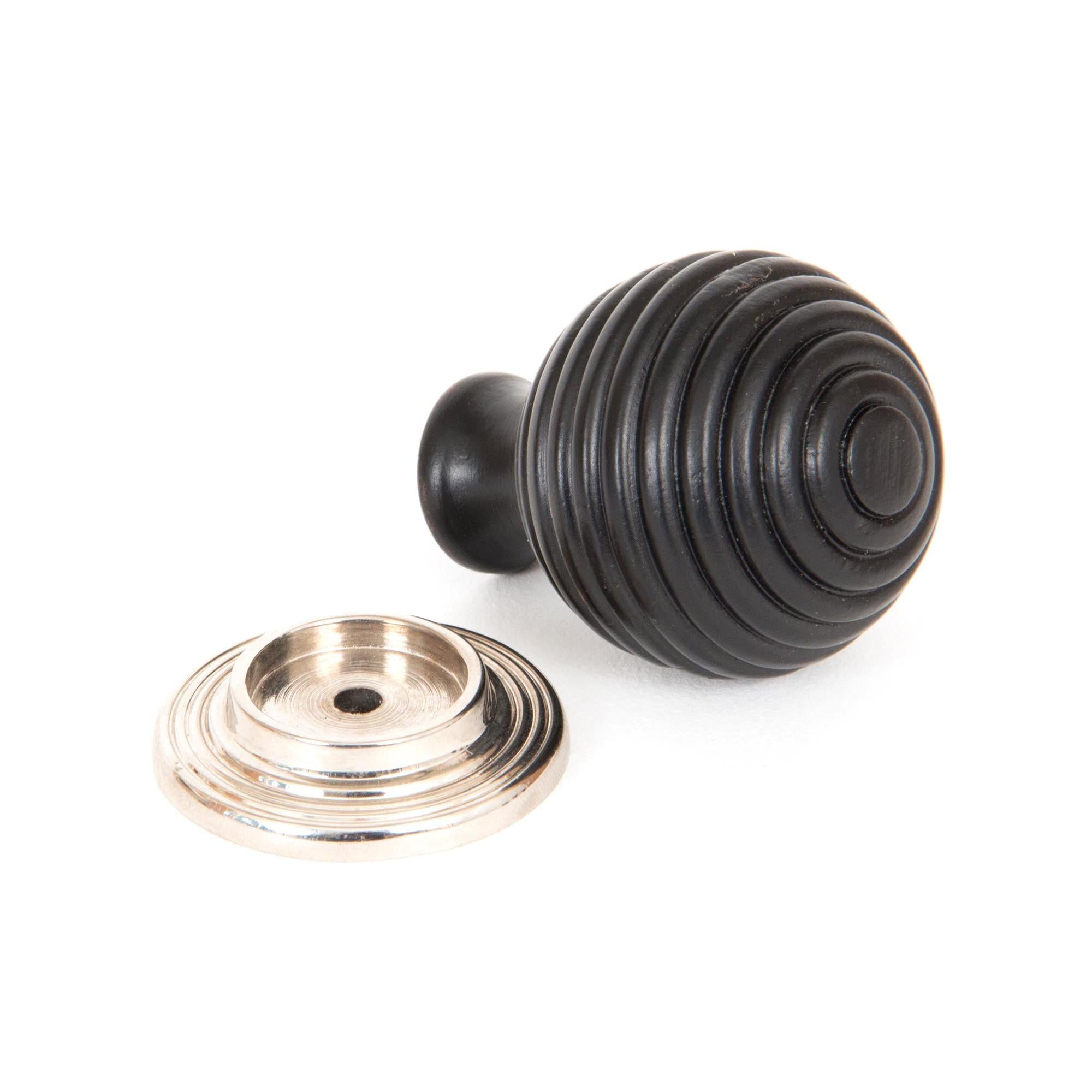 Ebony and PN Beehive Cabinet Knob 38mm | From The Anvil - Cabinet Knobs - From The Anvil - Yester Home
